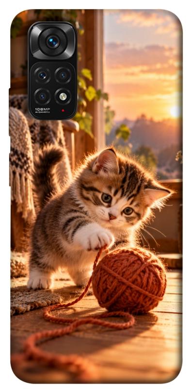 Чехол itsPrint Котик і клубочок затишку для Xiaomi Redmi Note 11 (Global) / Note 11S, armored, купить оптом с доставкой