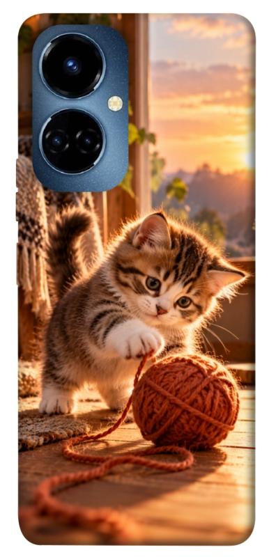 Чехол itsPrint Котик і клубочок затишку для TECNO Camon 19 (CI6n) / 19 Pro (CI8n), armored, купить оптом с доставкой