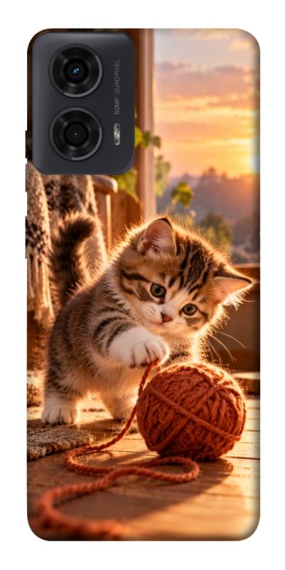 Чехол itsPrint Котик і клубочок затишку для Motorola Moto G24, armored, купить оптом с доставкой