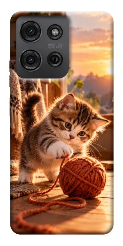 Чехол itsPrint Котик і клубочок затишку для Motorola Moto G75 5G, armored, купить оптом с доставкой