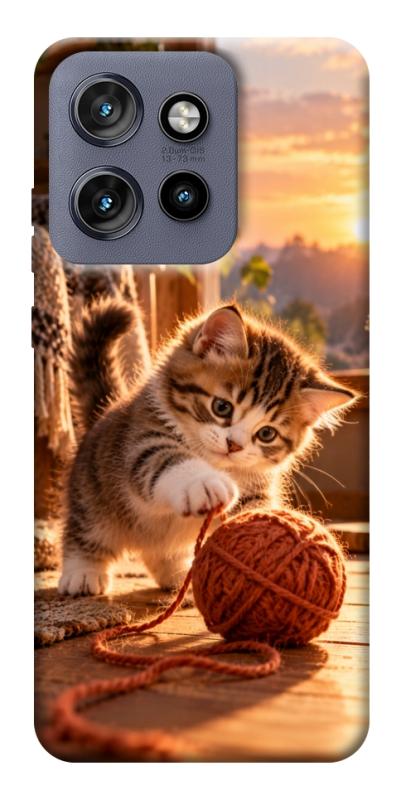 Чохол itsPrint Котик і клубочок затишку для Motorola Edge 50 Neo, armored, купити оптом з доставкою