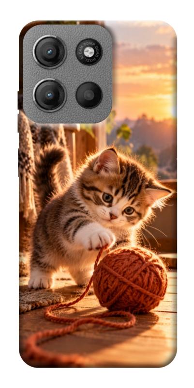Чохол itsPrint Котик і клубочок затишку для Motorola Moto G15 4G, armored, купити оптом з доставкою