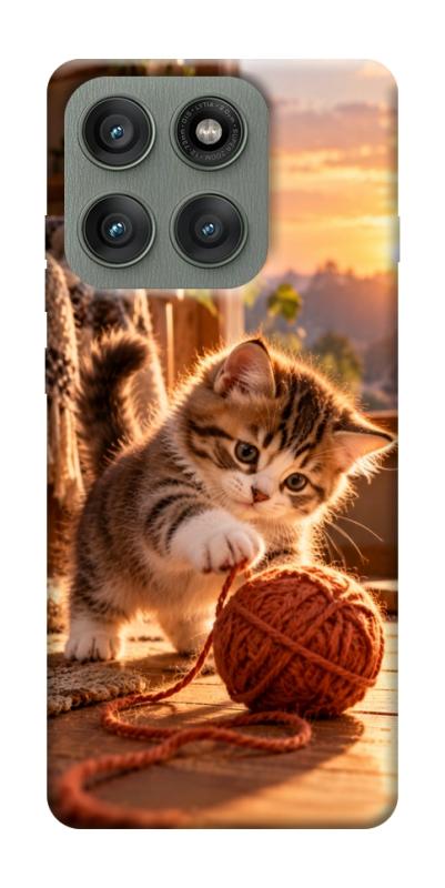 Чехол itsPrint Котик і клубочок затишку для Motorola Edge 60 Pro, armored, купить оптом с доставкой