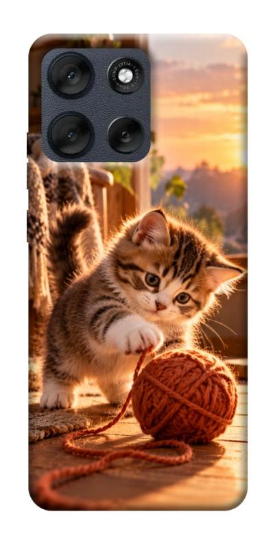 Чехол itsPrint Котик і клубочок затишку для Motorola Moto G56 5G, armored, купить оптом с доставкой