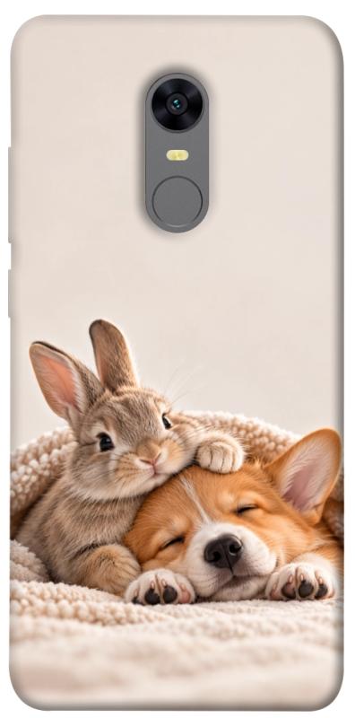 Чохол itsPrint Rabbit and corgi для Xiaomi Redmi 5 Plus / Redmi Note 5 (Single Camera), armored, купити оптом з доставкою