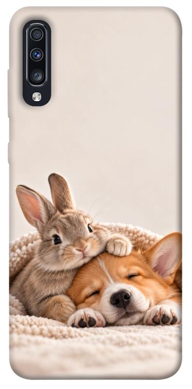 Чохол itsPrint Rabbit and corgi для Samsung Galaxy A70 (A705F), armored, купити оптом з доставкою