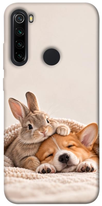 Чехол itsPrint Rabbit and corgi для Xiaomi Redmi Note 8, armored, купить оптом с доставкой