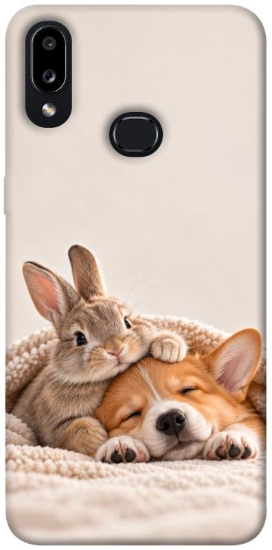 Чохол itsPrint Rabbit and corgi для Samsung Galaxy A10s, armored, купити оптом з доставкою