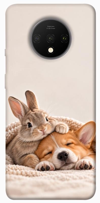 Чехол itsPrint Rabbit and corgi для OnePlus 7T, armored, купить оптом с доставкой