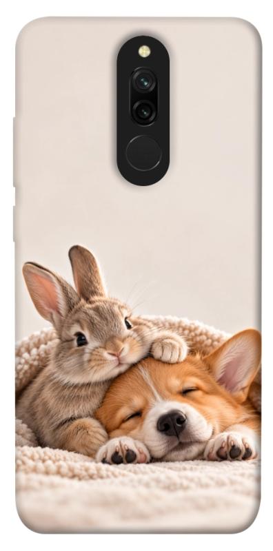 Чехол itsPrint Rabbit and corgi для Xiaomi Redmi 8, armored, купить оптом с доставкой
