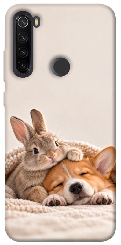 Чохол itsPrint Rabbit and corgi для Xiaomi Redmi Note 8T, armored, купити оптом з доставкою
