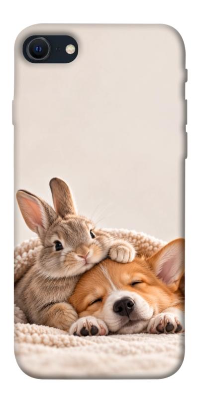 Чехол itsPrint Rabbit and corgi для Apple iPhone SE (2020), armored, купить оптом с доставкой