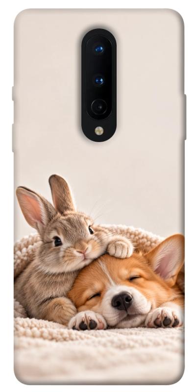 Чехол itsPrint Rabbit and corgi для OnePlus 8, armored, купить оптом с доставкой