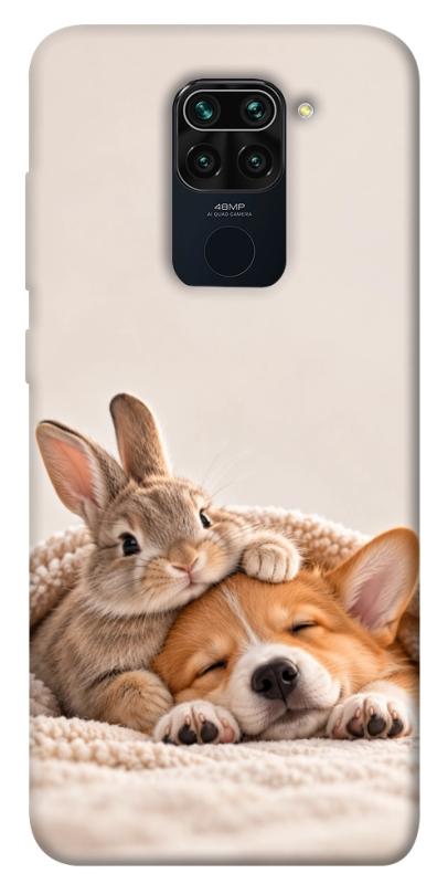 Чехол itsPrint Rabbit and corgi для Xiaomi Redmi Note 9 / Redmi 10X, armored, купить оптом с доставкой