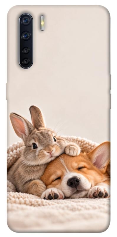 Чехол itsPrint Rabbit and corgi для Oppo A91, armored, купить оптом с доставкой