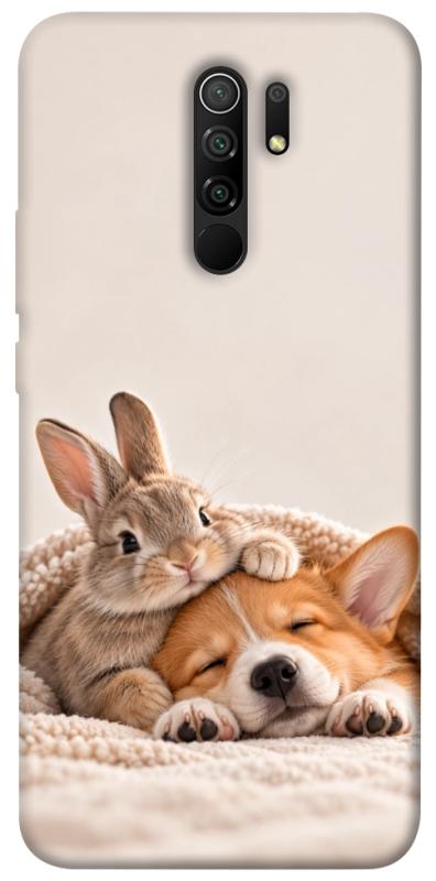 Чехол itsPrint Rabbit and corgi для Xiaomi Redmi 9, armored, купить оптом с доставкой