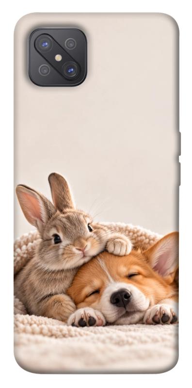 Чохол itsPrint Rabbit and corgi для Oppo A92s, armored, купити оптом з доставкою