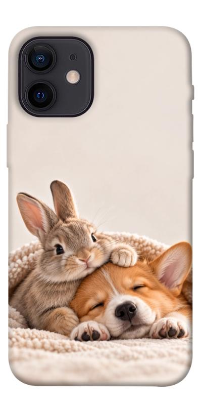 Чехол itsPrint Rabbit and corgi для Apple iPhone 12 mini (5.4"), armored, купить оптом с доставкой