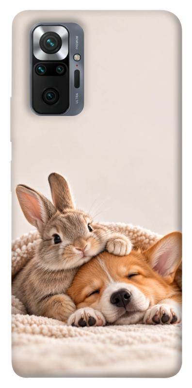 Чехол itsPrint Rabbit and corgi для Xiaomi Redmi Note 10 Pro, armored, купить оптом с доставкой