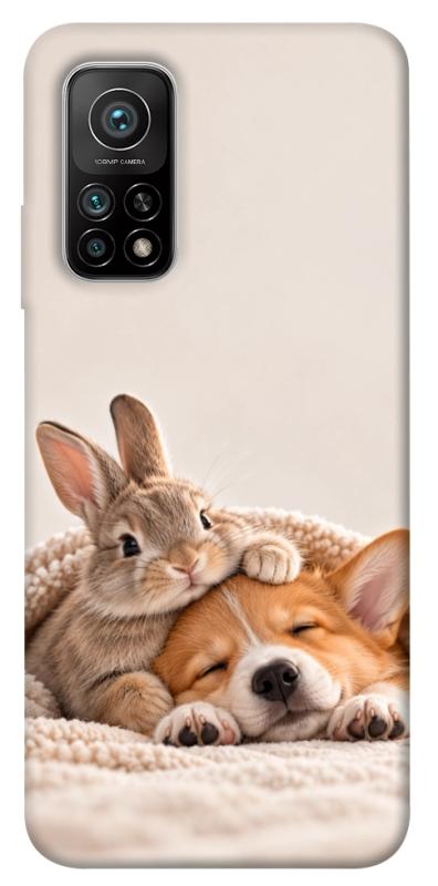 Чехол itsPrint Rabbit and corgi для Xiaomi Mi 10T, armored, купить оптом с доставкой
