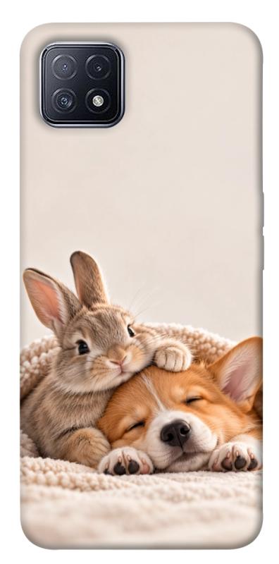 Чехол itsPrint Rabbit and corgi для Oppo A73, armored, купить оптом с доставкой