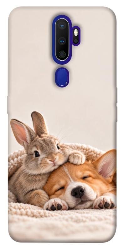Чехол itsPrint Rabbit and corgi для Oppo A5 (2020) / Oppo A9 (2020), armored, купить оптом с доставкой