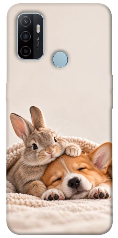 Чохол itsPrint Rabbit and corgi для Oppo A53 / A32 / A33, armored, купити оптом з доставкою