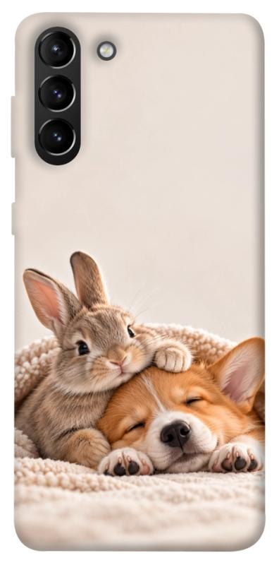 Чохол itsPrint Rabbit and corgi для Samsung Galaxy S21+, armored, купити оптом з доставкою