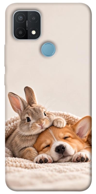 Чохол itsPrint Rabbit and corgi для Oppo A15s / A15, armored, купити оптом з доставкою