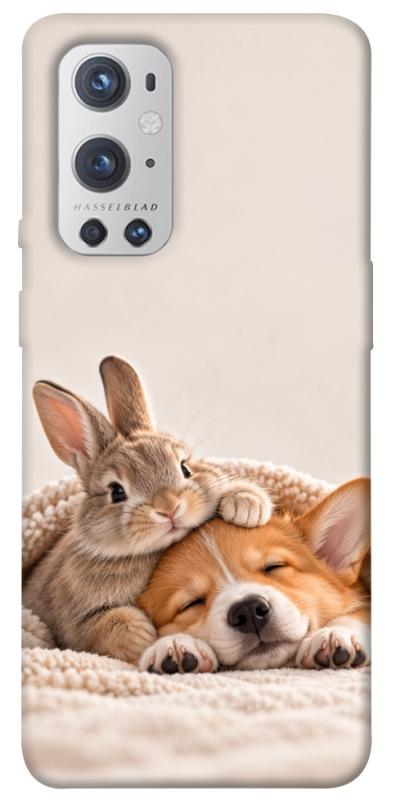Чохол itsPrint Rabbit and corgi для OnePlus 9 Pro, armored, купити оптом з доставкою