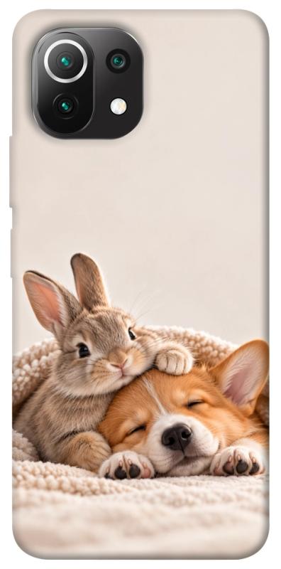 Чохол itsPrint Rabbit and corgi для Xiaomi Mi 11 Lite, armored, купити оптом з доставкою
