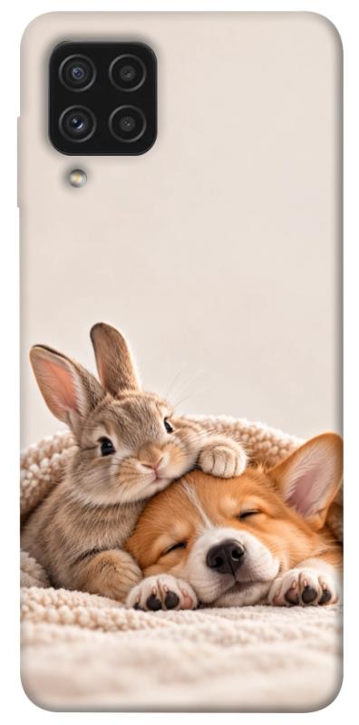 Чохол itsPrint Rabbit and corgi для Samsung Galaxy A22 4G, armored, купити оптом з доставкою
