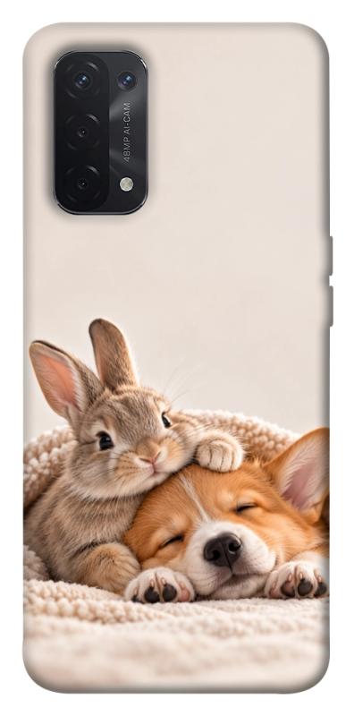 Чехол itsPrint Rabbit and corgi для Oppo A54 4G, armored, купить оптом с доставкой