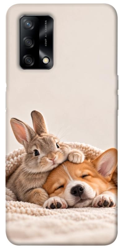 Чехол itsPrint Rabbit and corgi для Oppo A74 4G, armored, купить оптом с доставкой