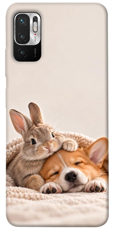 Чехол itsPrint Rabbit and corgi для Xiaomi Redmi Note 10 5G, armored, купить оптом с доставкой