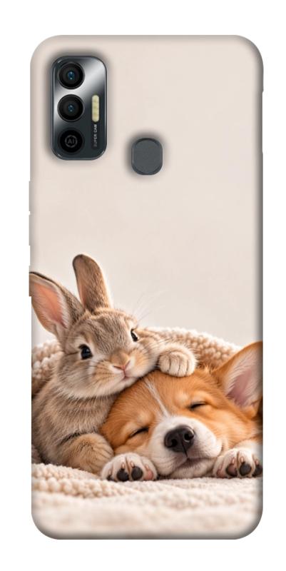 Чехол itsPrint Rabbit and corgi для TECNO Spark 7, armored, купить оптом с доставкой