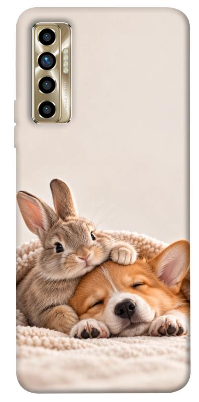 Чехол itsPrint Rabbit and corgi для TECNO Camon 17P, armored, купить оптом с доставкой