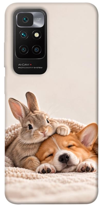 Чехол itsPrint Rabbit and corgi для Xiaomi Redmi 10, armored, купить оптом с доставкой