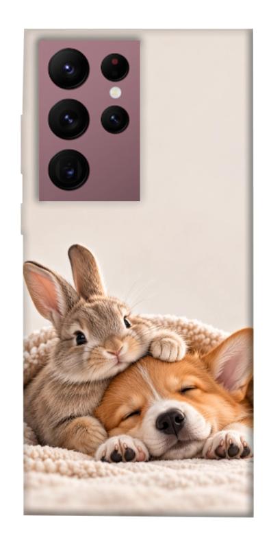 Чехол itsPrint Rabbit and corgi для Samsung Galaxy S22 Ultra, armored, купить оптом с доставкой