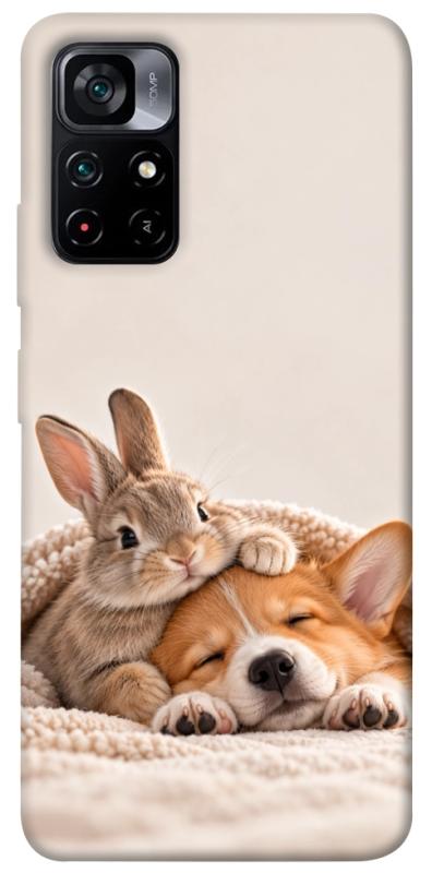 Чохол itsPrint Rabbit and corgi для Xiaomi Poco M4 Pro 5G, armored, купити оптом з доставкою