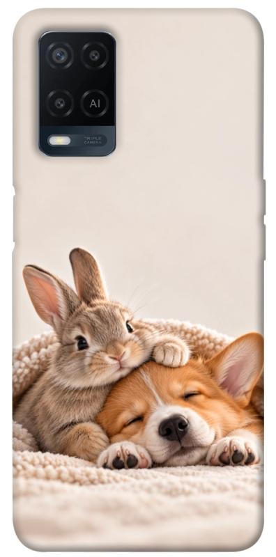 Чохол itsPrint Rabbit and corgi для Oppo A16s / A16, armored, купити оптом з доставкою