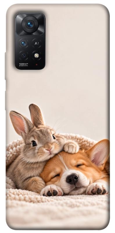 Чохол itsPrint Rabbit and corgi для Xiaomi Redmi Note 11 Pro 4G/5G, armored, купити оптом з доставкою