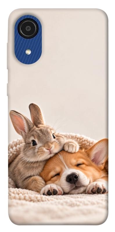 Чехол itsPrint Rabbit and corgi для Samsung Galaxy A03 Core, armored, купить оптом с доставкой