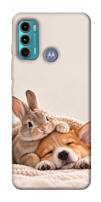 Чехол itsPrint Rabbit and corgi для Motorola Moto G60, armored, купить оптом с доставкой