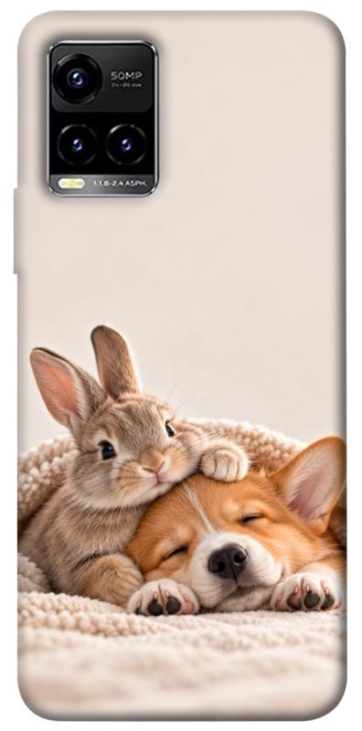 Чохол itsPrint Rabbit and corgi для Vivo Y21 / Y33s, armored, купити оптом з доставкою