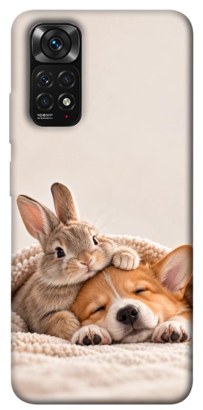 Чехол itsPrint Rabbit and corgi для Xiaomi Redmi Note 11 (Global) / Note 11S, armored, купить оптом с доставкой