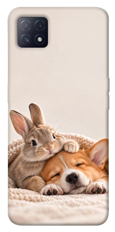 Чехол itsPrint Rabbit and corgi для Oppo A72 5G / A73 5G, armored, купить оптом с доставкой