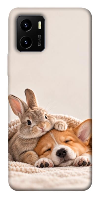Чохол itsPrint Rabbit and corgi для Vivo Y15s, armored, купити оптом з доставкою