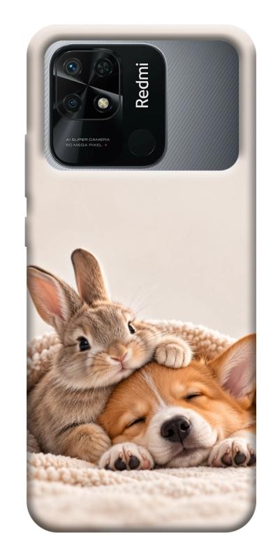 Чохол itsPrint Rabbit and corgi для Xiaomi Redmi 10C, armored, купити оптом з доставкою