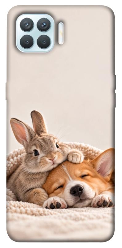Чохол itsPrint Rabbit and corgi для Oppo F17 Pro, armored, купити оптом з доставкою